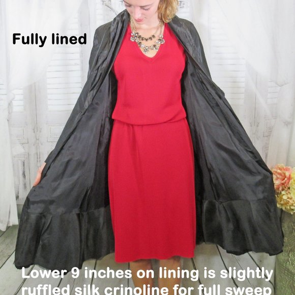 Eileen Fisher coat, Black knee length shawl collar, Fits to 38 inch bust, unworn - Picture 6 of 11